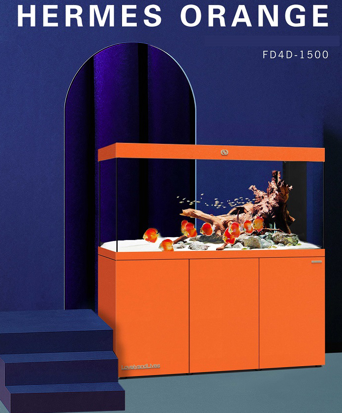 IWISH FD4D Fashion Clean Glass Fish Tanks 300 Gallon Large Aquarium Tank for Home Decoration Saltwater Accessories with Filter